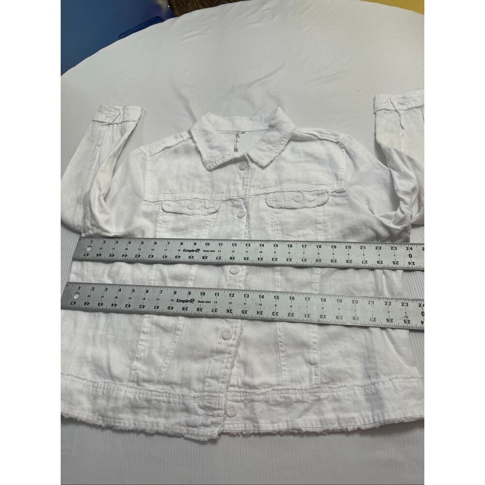 Lulu B Women’s White Linen Jacket Plus Size 1X - Picture 5 of 7
